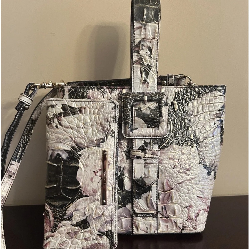 EUC Brahmin Eden Faith Crossbody bag and matching wallet